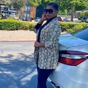 Zara silk snake design blazer